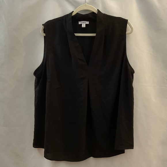 Bar III Sleeveless V-Neck Blouse Black 2X - Picture 1 of 5